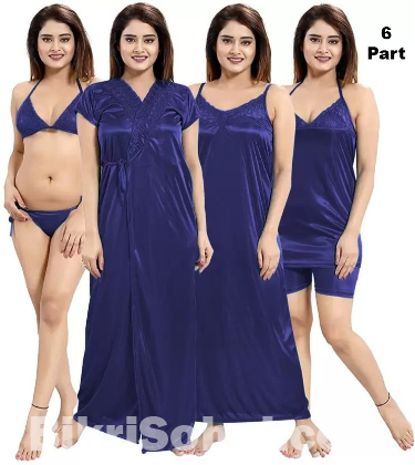 6 Pieces Night Dress Set